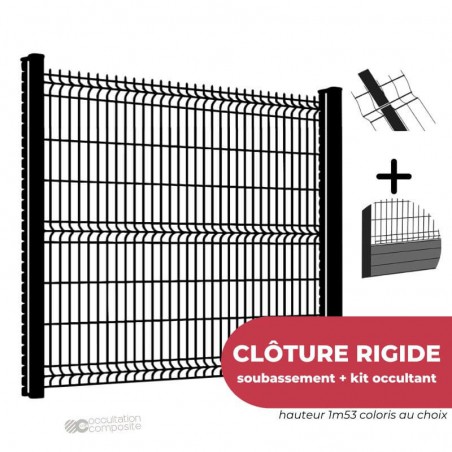 Clôture rigide 1m23 + kit...